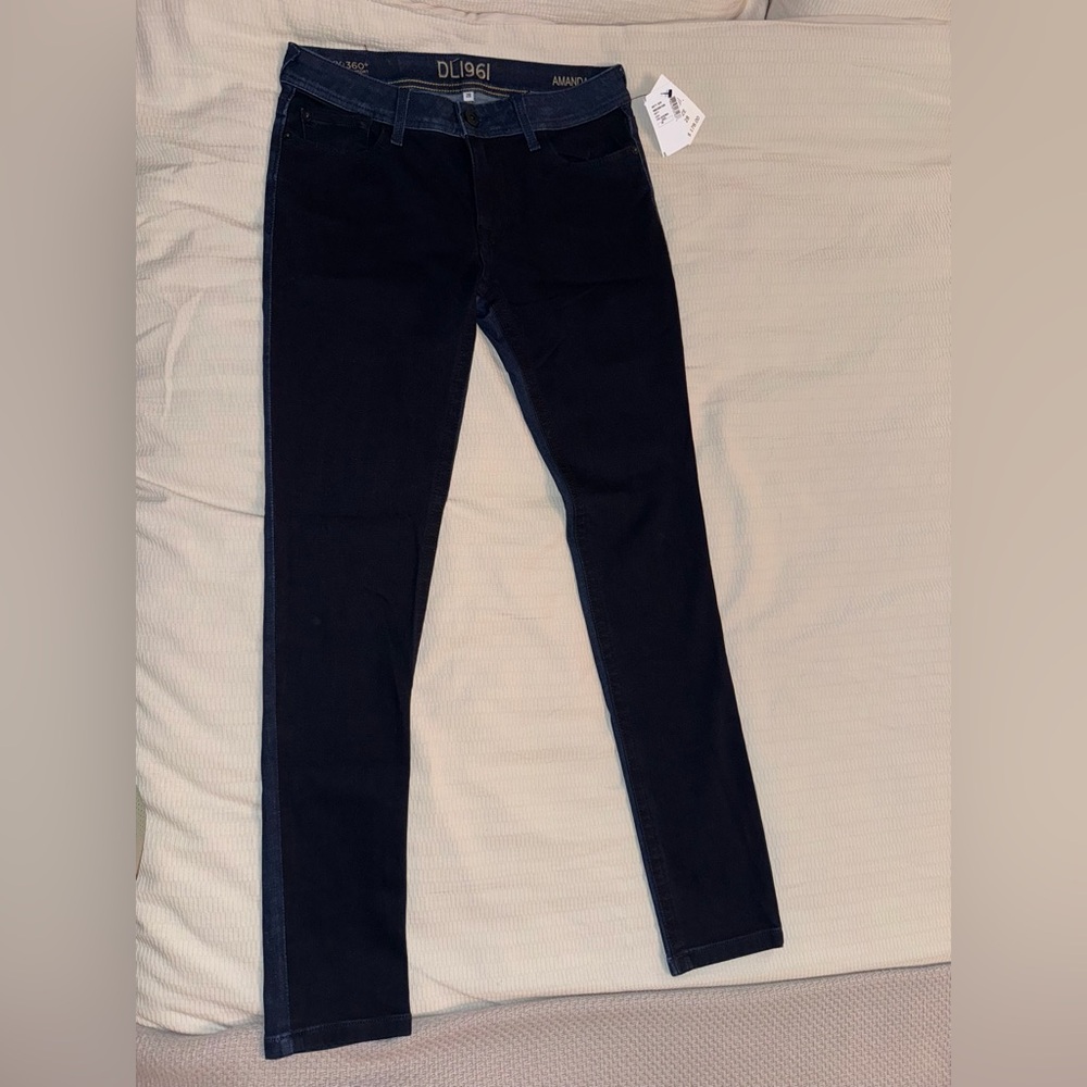 Women’s DL 1961 Amanda Skinny Stretch Jeans Size 28 Oklahoma Navy Blue